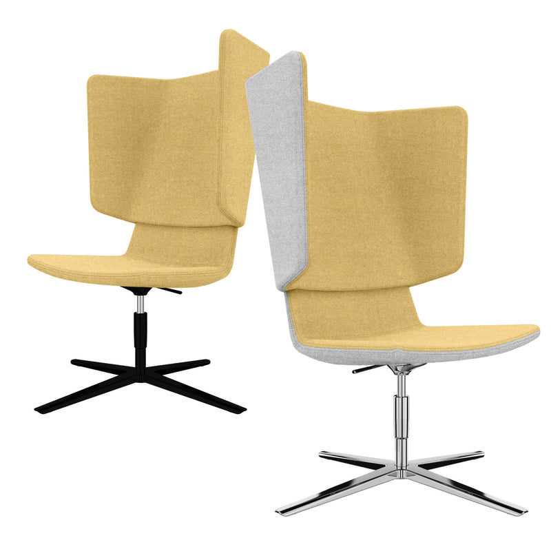 TWIST&SIT Fauteuil à oreilles | piètement croix à 4 branches, réglable en hauteur, revêtement en laine SYNERGY  - 1 Main Image