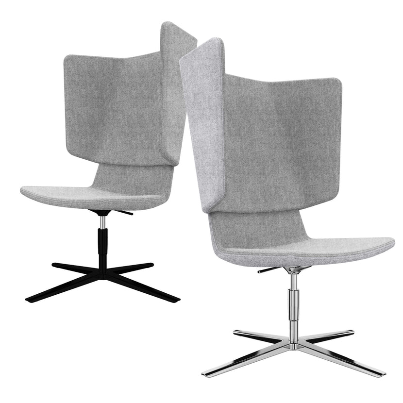 TWIST&SIT Chaise d'oeuf | Croix de 4 pieds, réglable en hauteur, couverture de laine velito