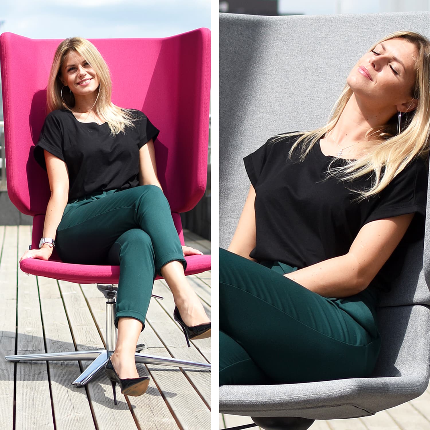 TWIST&SIT Chaise d'oeuf | Croix de 4 pieds, réglable en hauteur, couverture de laine velito