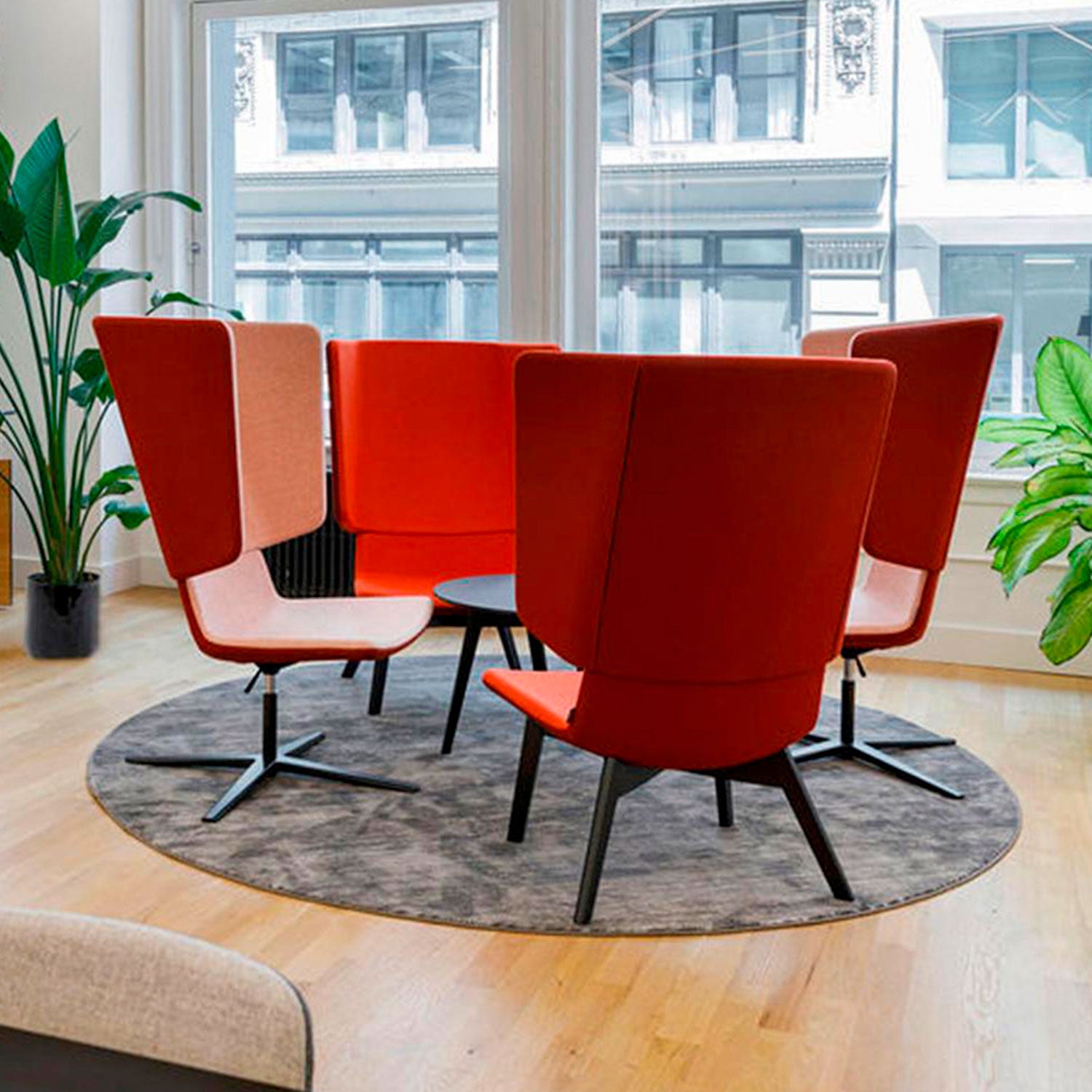 TWIST&SIT Chaise d'oeuf | Croix de 4 pieds, réglable en hauteur, couverture de laine velito