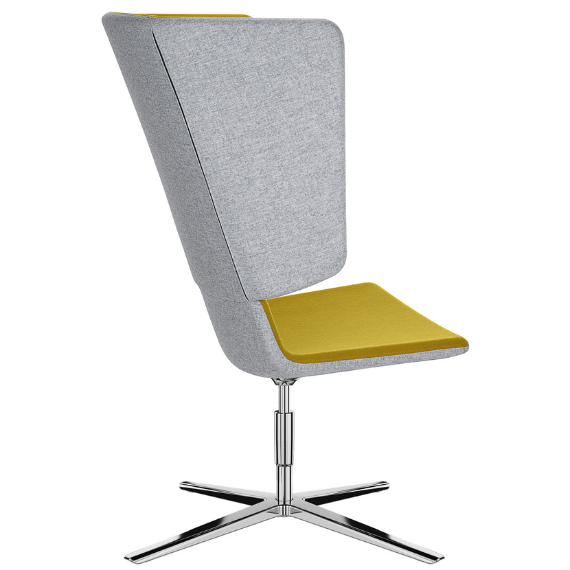 TWIST&SIT Chaise d'oeuf | Croix de 4 pieds, réglable en hauteur, couverture de laine velito
