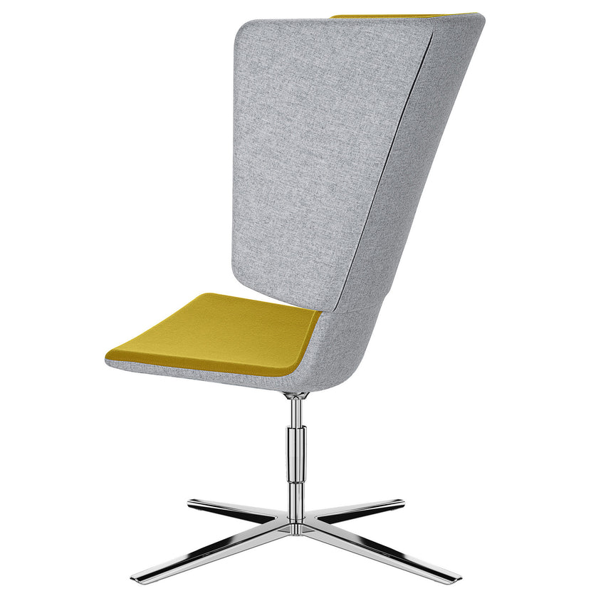 TWIST&SIT Chaise d'oeuf | Croix de 4 pieds, réglable en hauteur, couverture de laine velito
