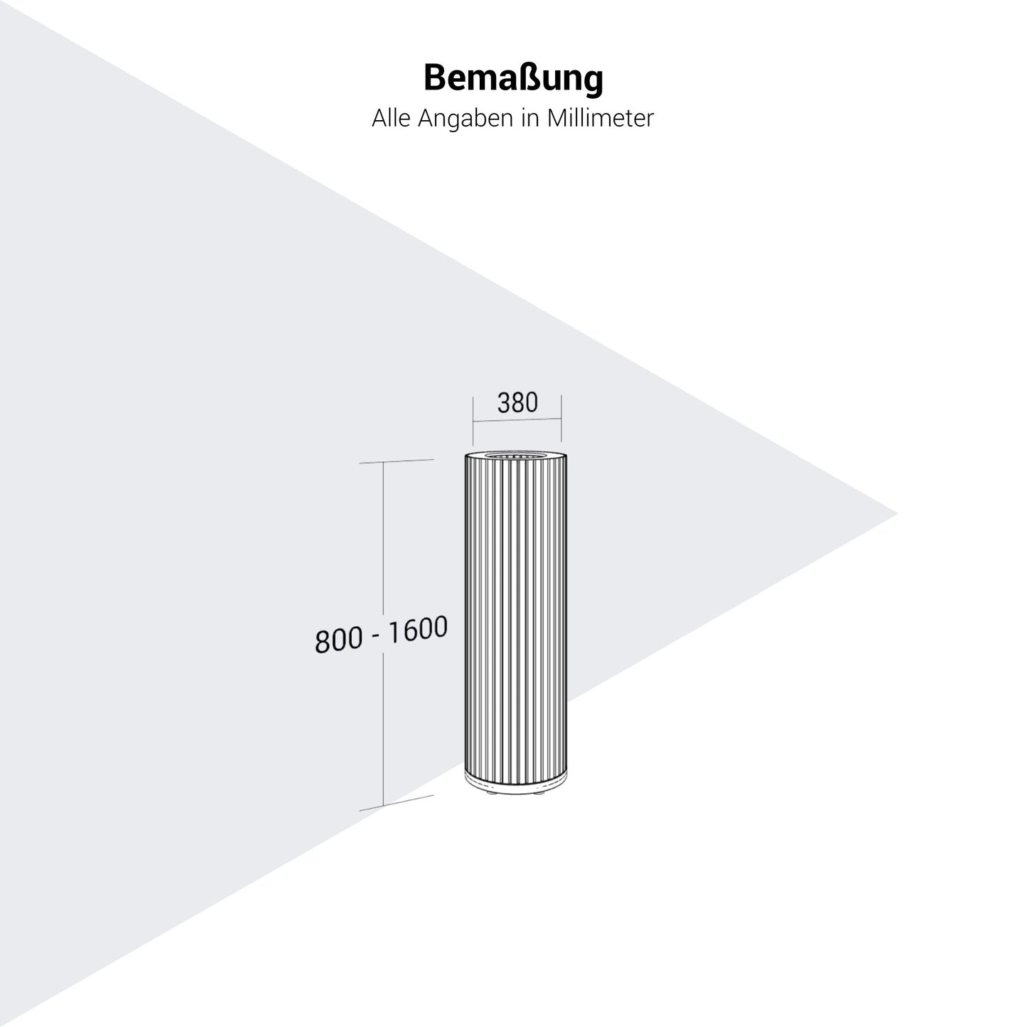 PARTHOS Akustiksäule | Ø 380 x 800 - 1600 mm, über 20 Farben