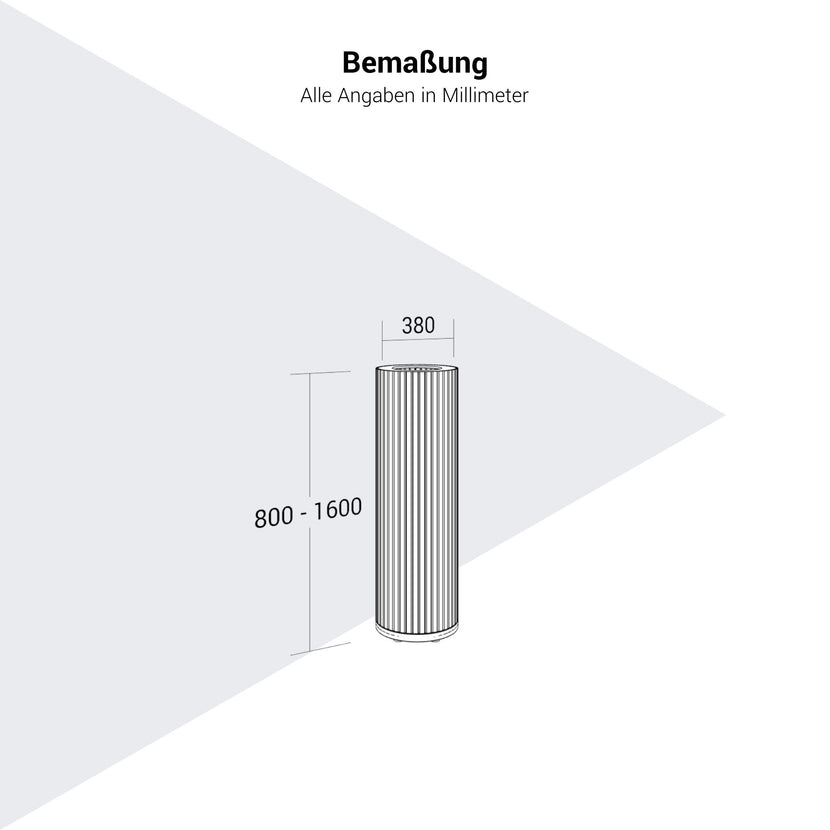 PARTHOS Akustiksäule | Ø 380 x 800 - 1600 mm, über 20 Farben