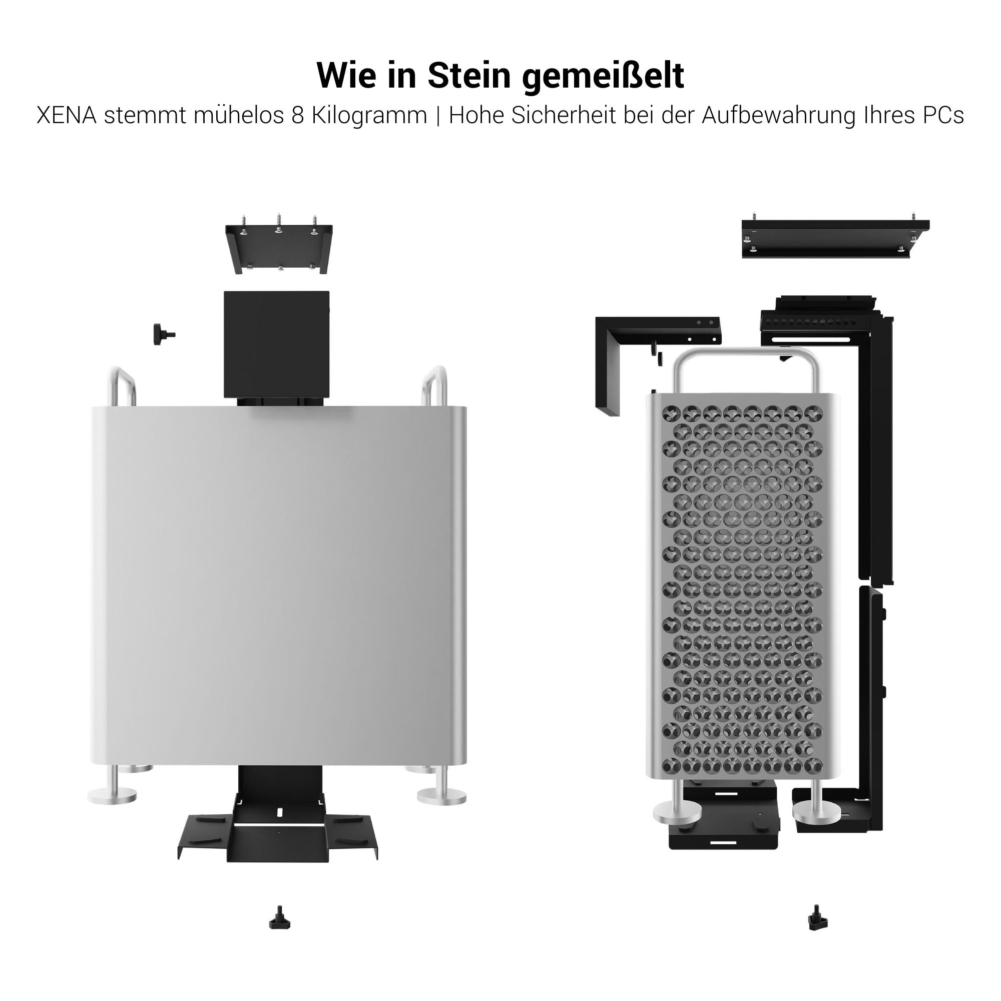 XENA PC-Halterung | Stufenweise verstellbar, rotierbar