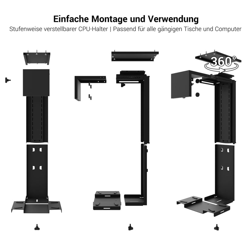 XENA PC-Halterung | Stufenweise verstellbar, rotierbar