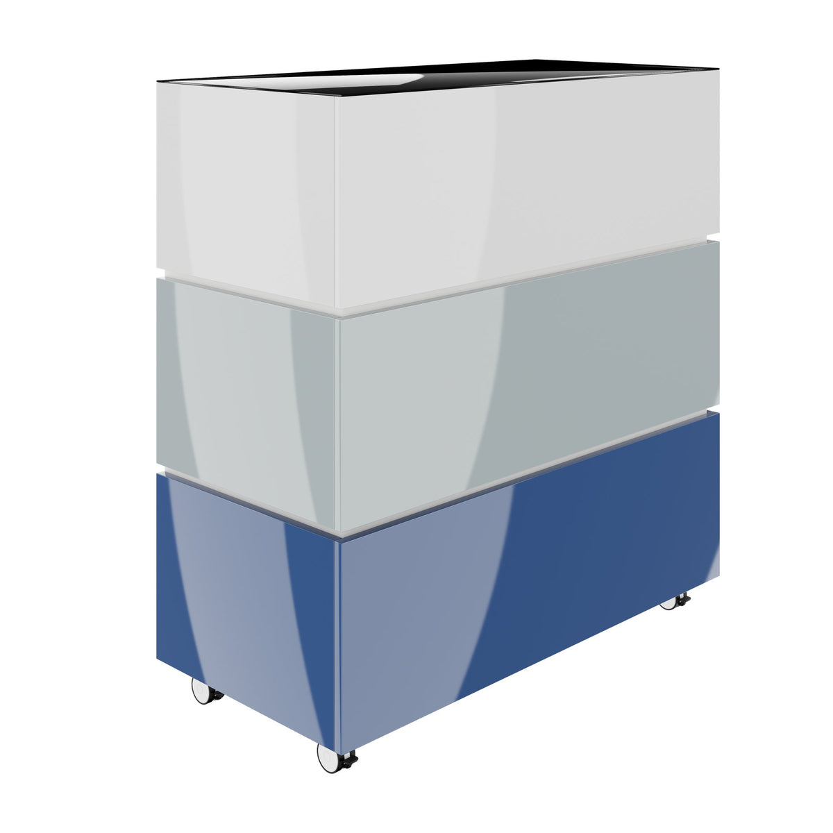 PERLA SMALL Empfangstheke | 1060 x 1130 mm, integrierter Stauraum, optional LED-Beleuchtung - 1 Lightbox Main Image