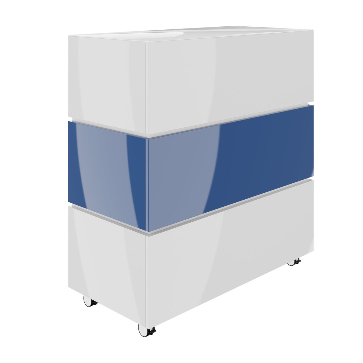 PERLA SMALL Empfangstheke | 1060 x 1130 mm, integrierter Stauraum, optional LED-Beleuchtung - 10 Lightbox Main Image