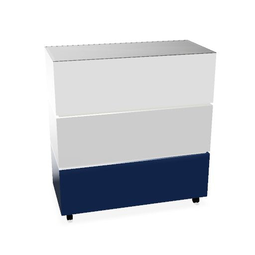 Banco reception PERLA SMALL | 1060 x 1130 mm, vano portaoggetti integrato, illuminazione a LED opzionale