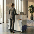 PERLA SMALL Empfangstheke | 1060 x 1130 mm, integrierter Stauraum, optional LED-Beleuchtung - 13 Thumbnail Image