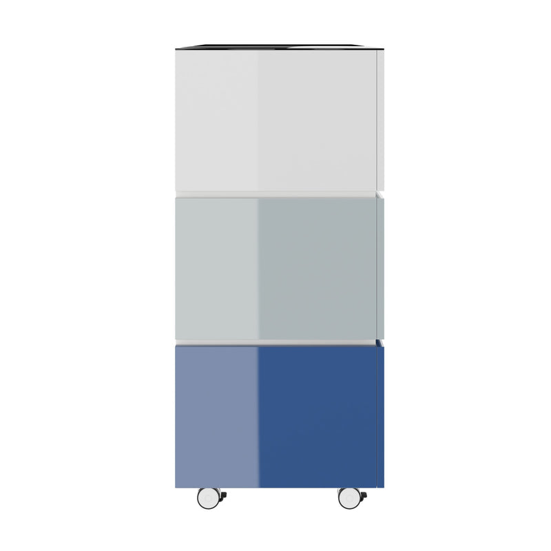 PERLA SMALL Empfangstheke | 1060 x 1130 mm, integrierter Stauraum, optional LED-Beleuchtung - 4 Main Image