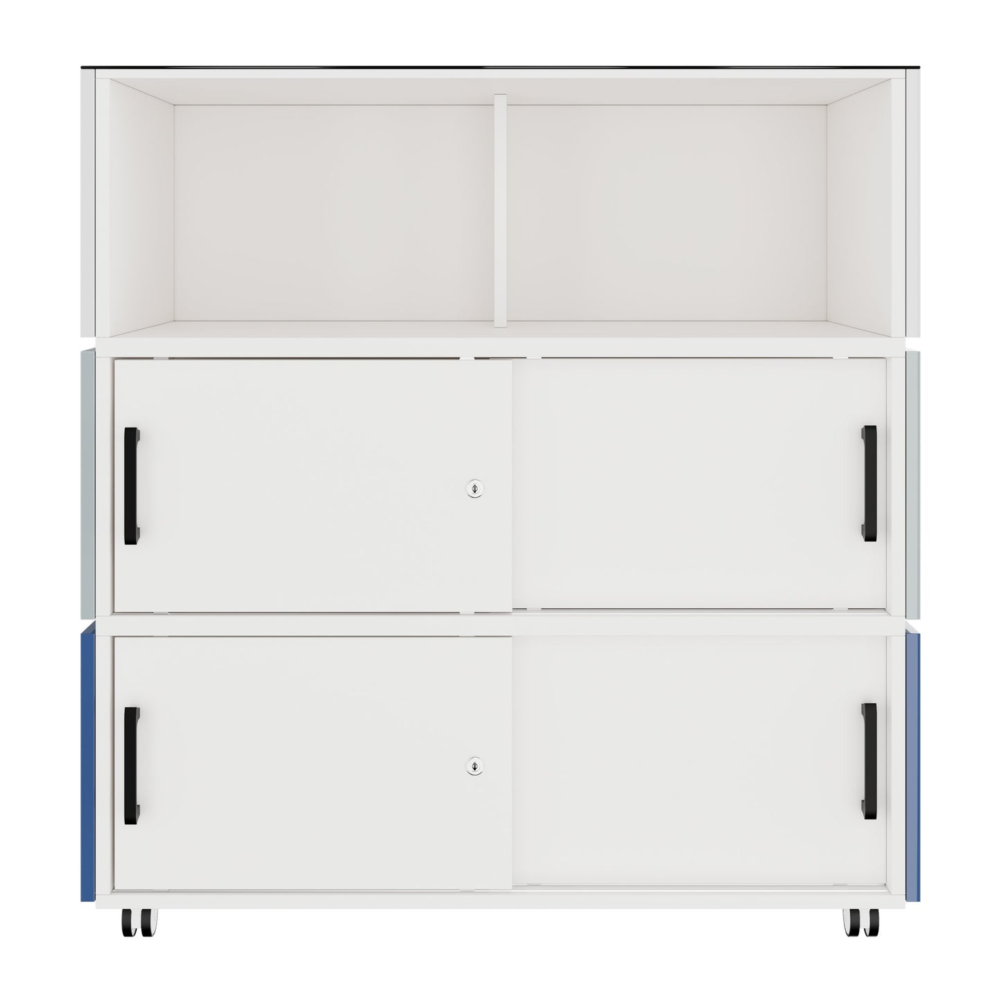 PERLA SMALL Empfangstheke | 1060 x 1130 mm, integrierter Stauraum, optional LED-Beleuchtung