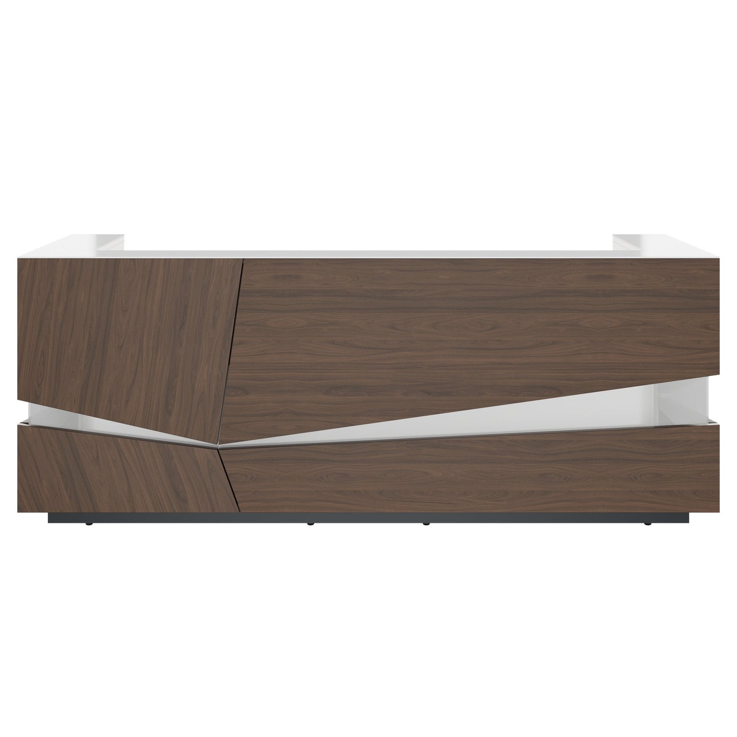 PHANTOM Empfangstheke | 2800 x 1100 mm, integrierte Kabeldurchlässe, einzigartiges Frontdesign, optional LED-Beleuchtung