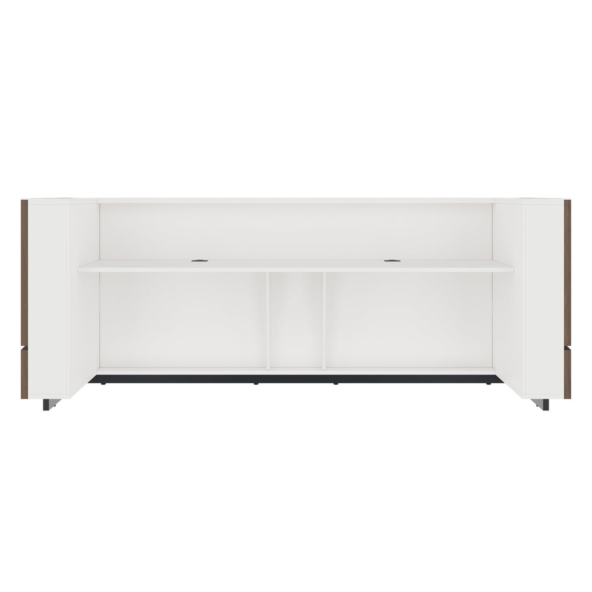 PHANTOM Empfangstheke | 2800 x 1100 mm, integrierte Kabeldurchlässe, einzigartiges Frontdesign, optional LED-Beleuchtung