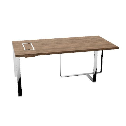PLANA Chefschreibtisch | 1800-2200 x 750 mm, Melamin oder Echtholzfurnier