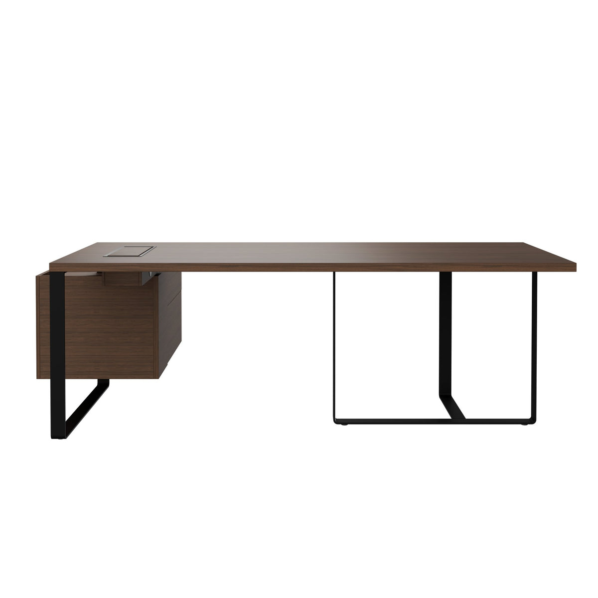 PLANA Chefschreibtisch | 2040-2440 x 750 mm, integriertes Lowboard - 3 Lightbox Main Image