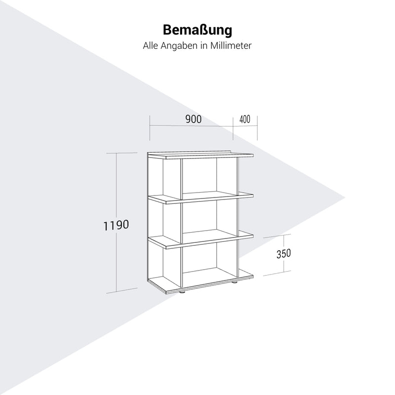 PLANA Regalschrank | 3OH, 900 x 1190 mm - 13 Main Image
