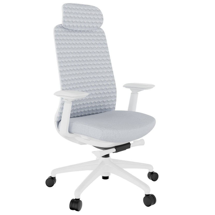 Smart Ajuster Office Swinging Chair | Mécanique synchrone, accoudoirs 4D, appuie-tête facultatif, gris