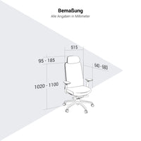 SMART ADJUST Bürodrehstuhl | Synchronmechanik, 4D-Armlehnen, Kopfstütze optional, Grau