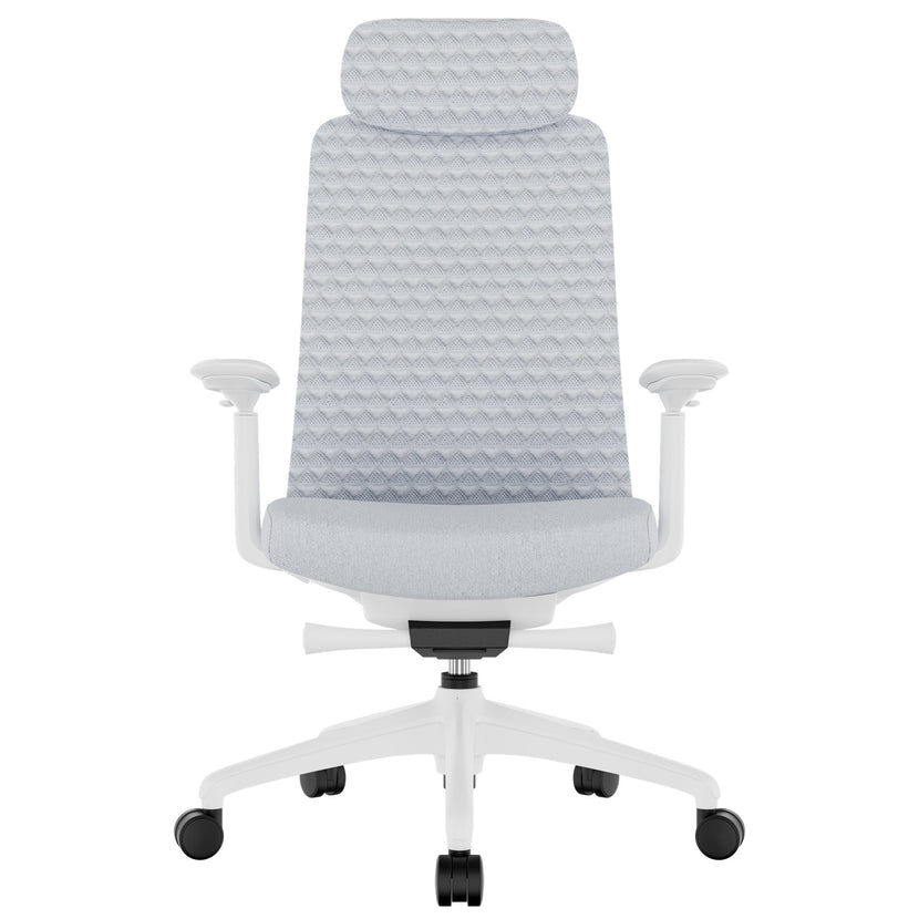 Smart Ajuster Office Swinging Chair | Mécanique synchrone, accoudoirs 4D, appuie-tête facultatif, gris