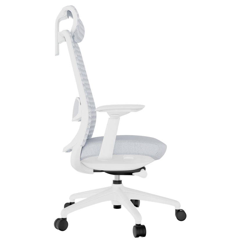 Smart Ajuster Office Swinging Chair | Mécanique synchrone, accoudoirs 4D, appuie-tête facultatif, gris