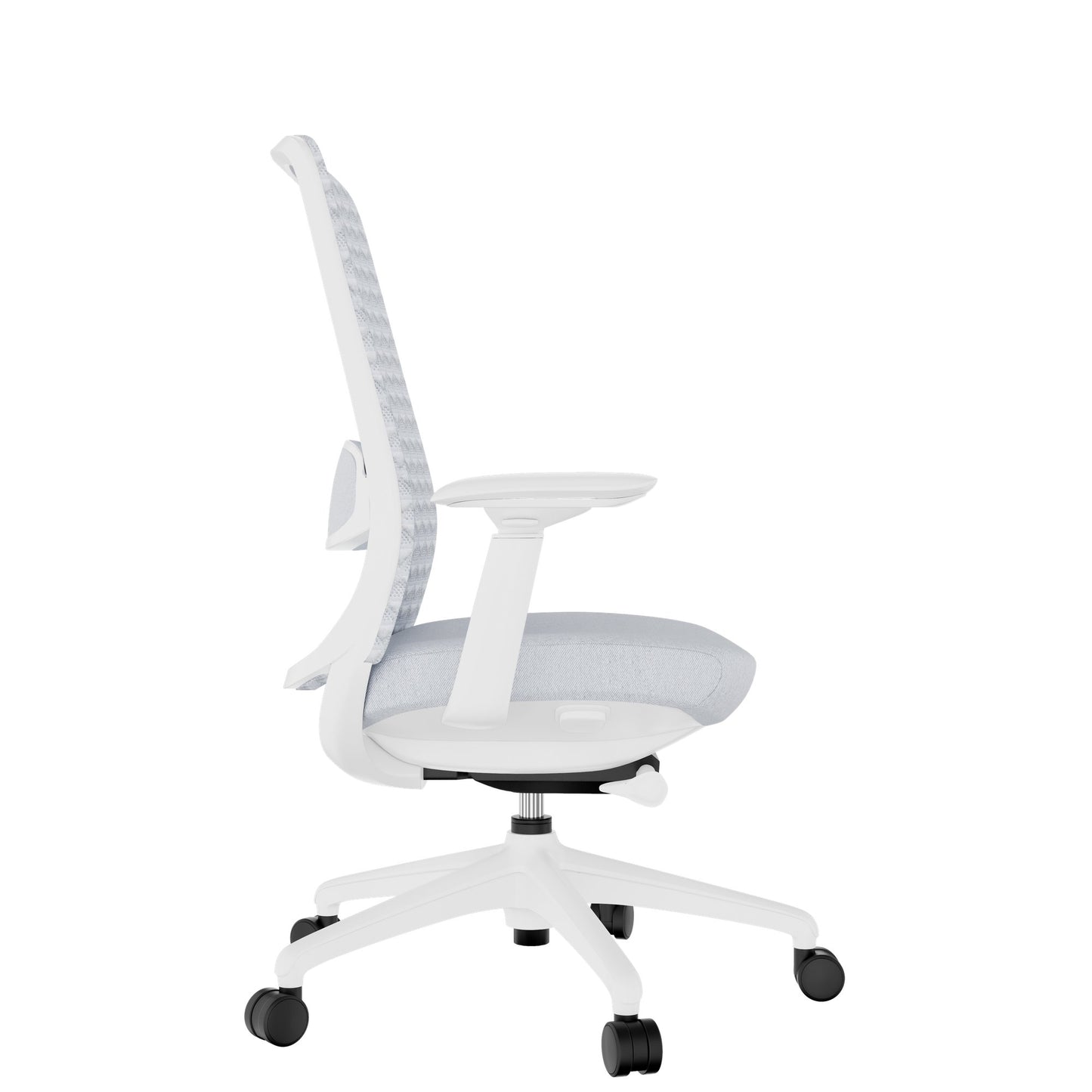 Smart Regola sedia oscillante per ufficio | Meccanica sincrona, braccioli 4D, poggiatesta opzionale, grigio
