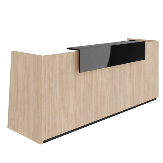 PRIMA Empfangstheke | 2600 x 1100 mm, integrierte Kabeldurchlässe, optional LED-Beleuchtung