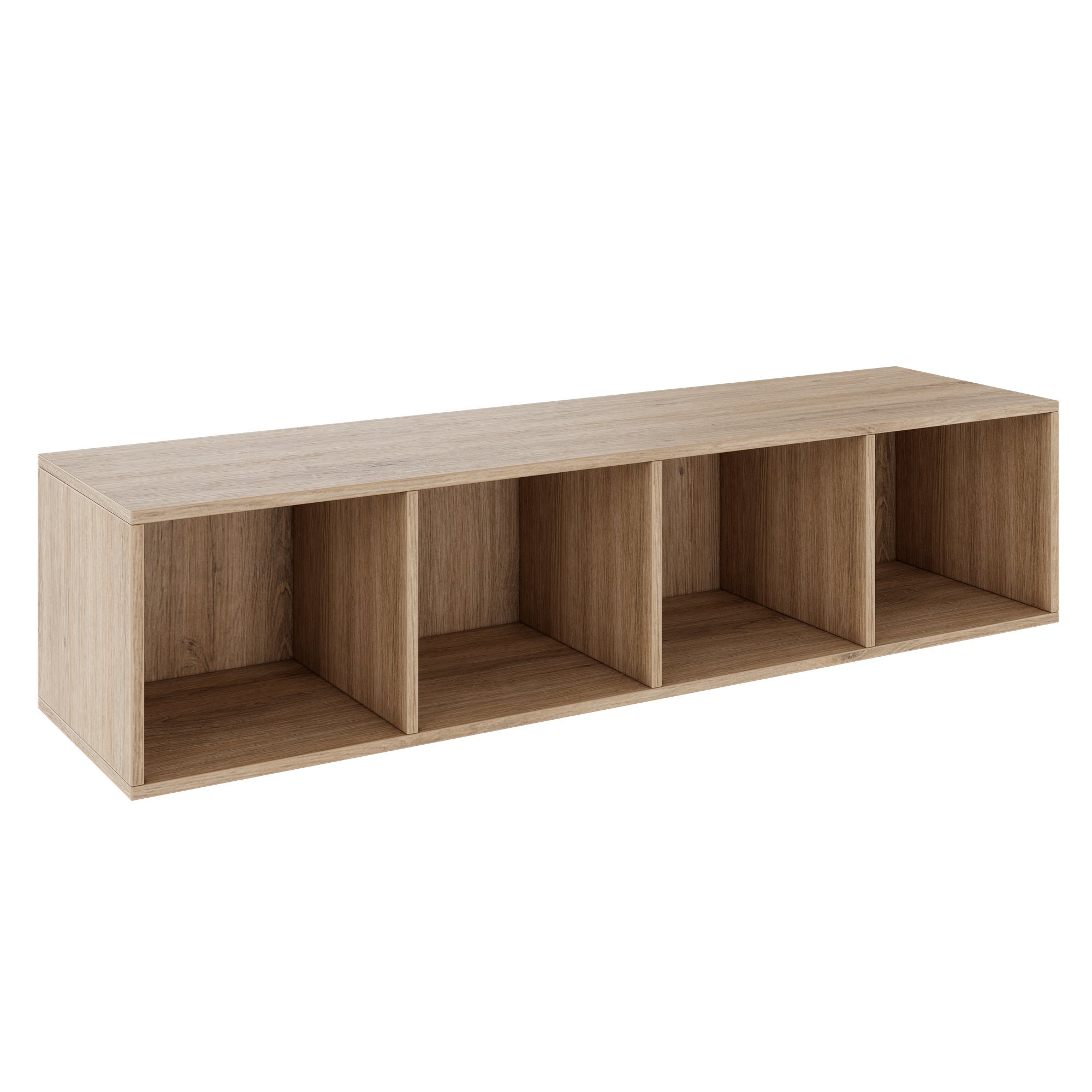 PRO Scaffale di configurazione | 1 OH, 800 - 1600 x 370 mm, corpus incollato, quercia naturale