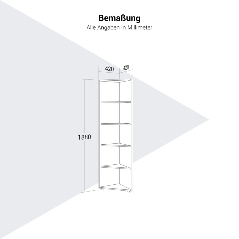 PRO Eckregal | 5 OH, 420 x 1880 mm - 8 Main Image