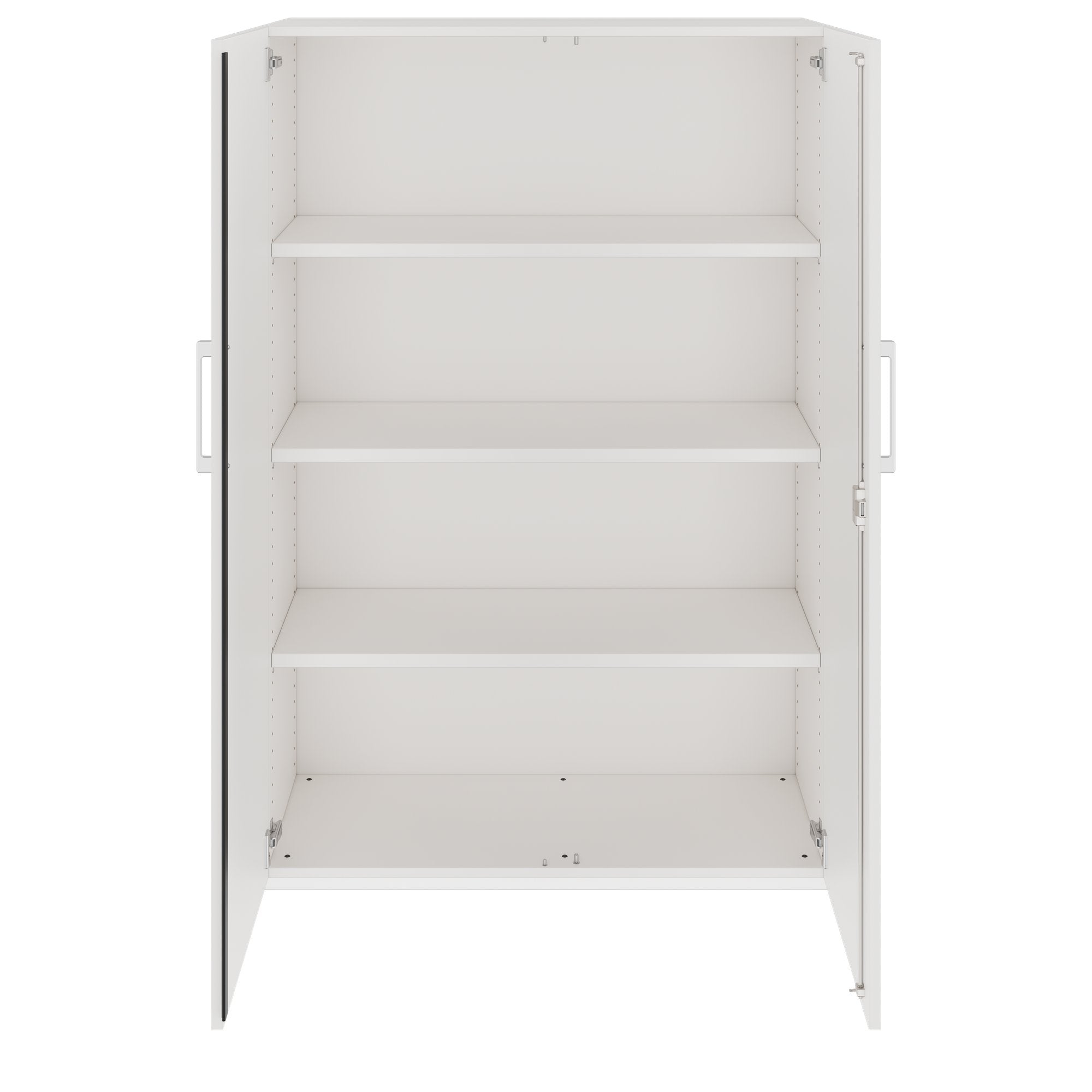 PRO Flügeltürenschrank | 4 OH, 800 - 1200 x 1510 mm, Soft-Close, Weiß