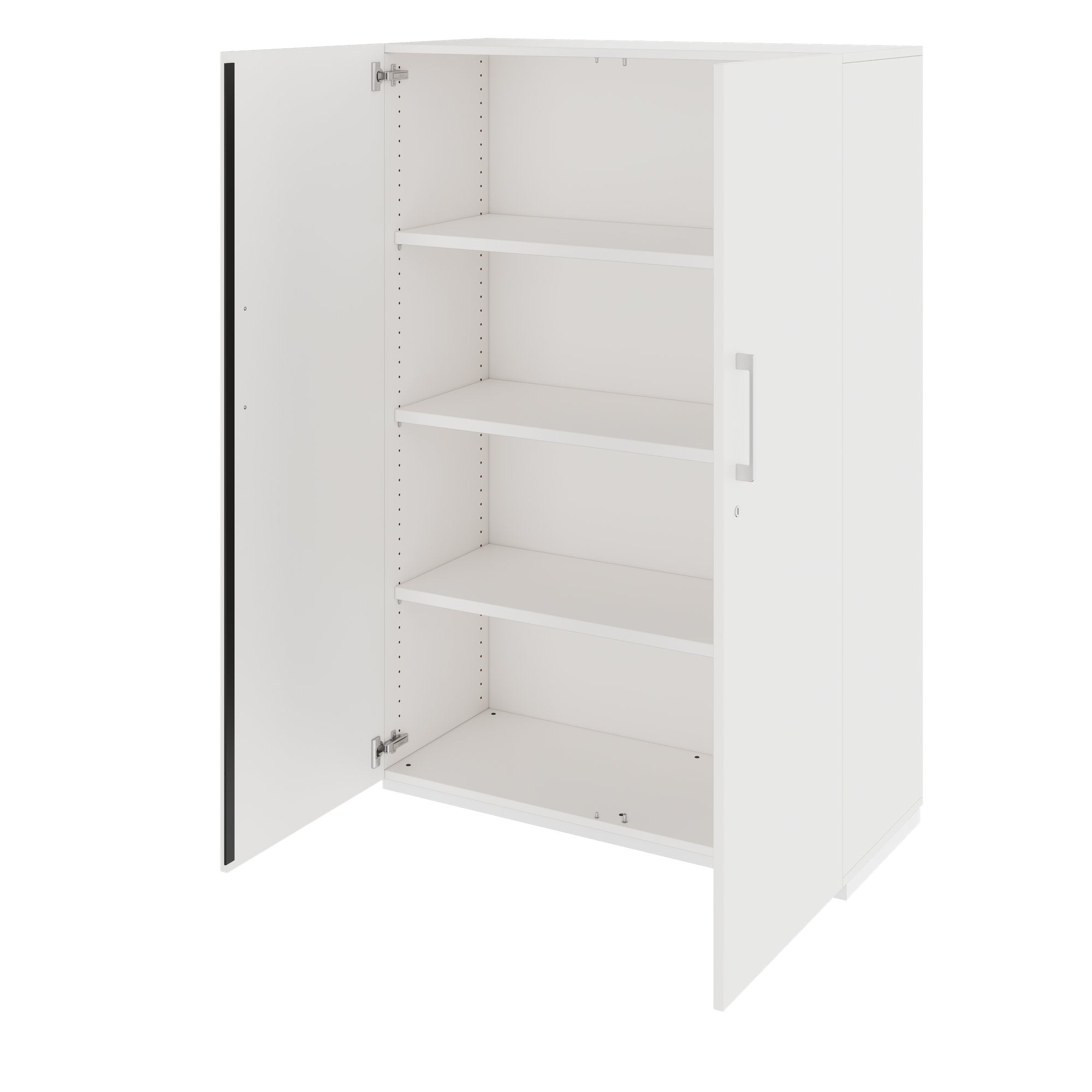 PRO Flügeltürenschrank | 4 OH, 800 - 1200 x 1510 mm, Soft-Close, Weiß