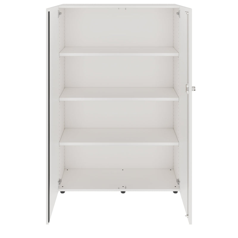 PRO Wing door cabinet | 4 Oh, 800 - 1200 x 1510 mm, soft -close, white - 3 Main Image