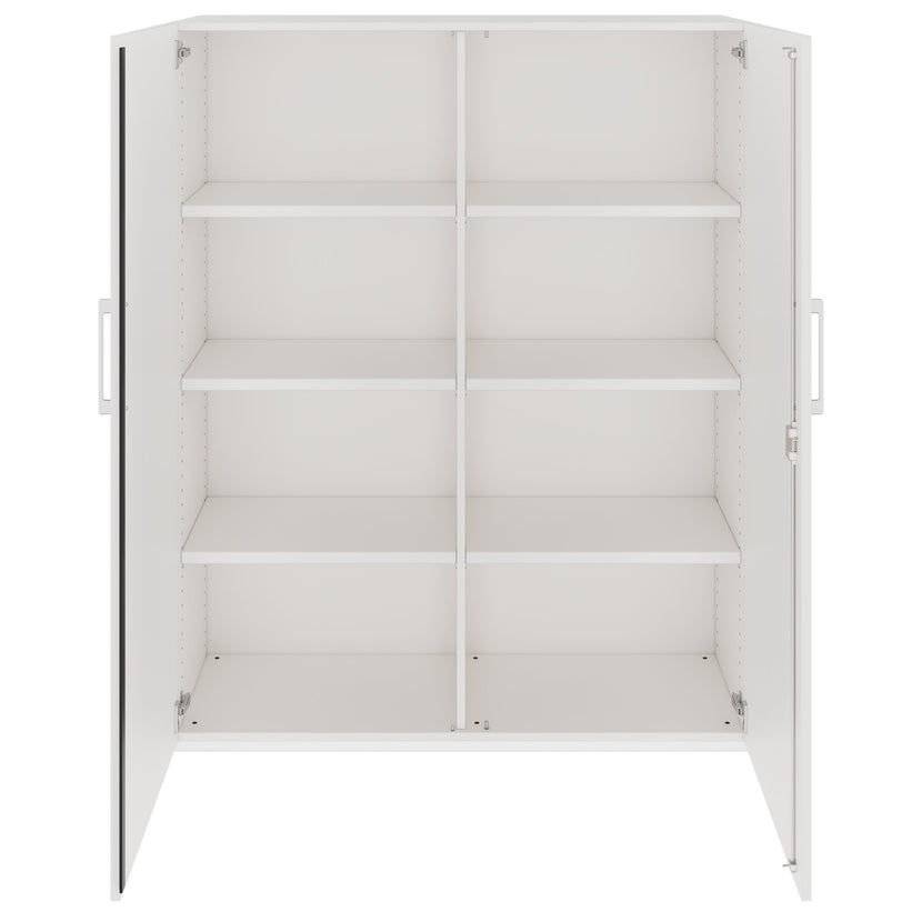 PRO Flügeltürenschrank | 4 OH, 800 - 1200 x 1510 mm, Soft-Close, Weiß