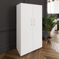 PRO Flügeltürenschrank | 4 OH, 800 - 1200 x 1510 mm, Soft-Close, Weiß