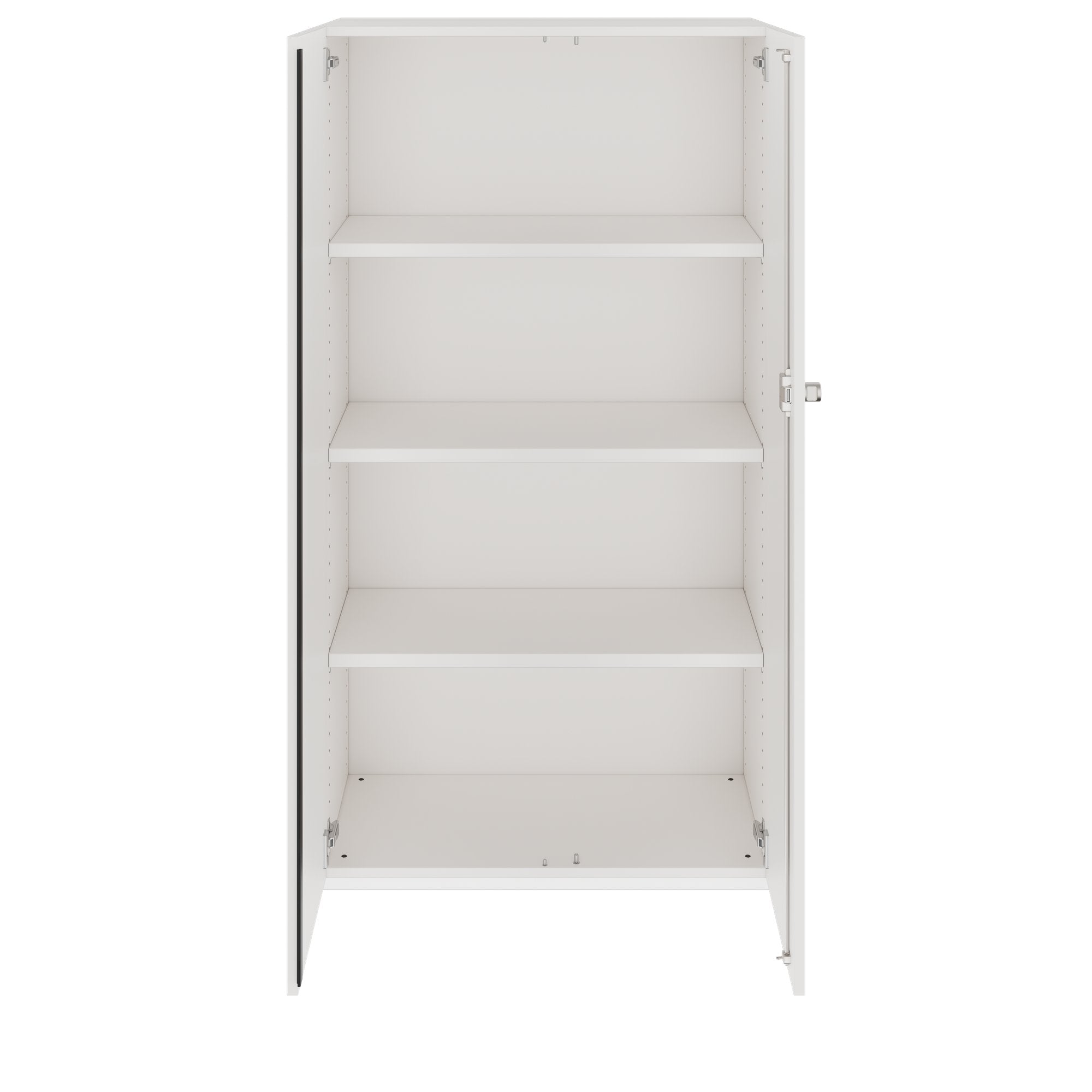 PRO Flügeltürenschrank | 4 OH, 800 - 1200 x 1510 mm, Soft-Close, Weiß