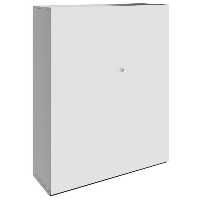 PRO Gabinetto di Cloakroom | 4 OH, 1200 x 1510 mm, con scaffale, chiusura morbida, grafite / bianco