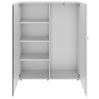 PRO Garderobenschrank | 4 OH, 1200 x 1510 mm, mit Regal, Soft-Close, Grau