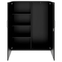 PRO Garderobenschrank | 4 OH, 1200 x 1510 mm, mit Regal, Soft-Close, Schwarz