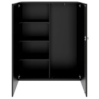 PRO Garderobenschrank | 4 OH, 1200 x 1510 mm, mit Regal, Soft-Close, Schwarz