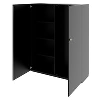 PRO Garderobenschrank | 4 OH, 1200 x 1510 mm, mit Regal, Soft-Close, Schwarz