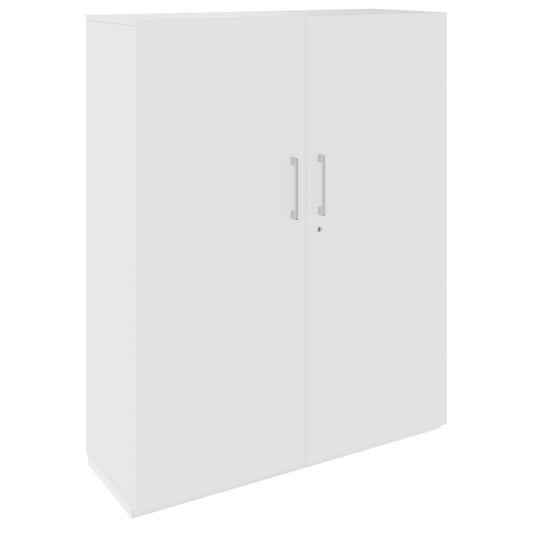 PRO Gabinetto di Cloakroom | 4 OH, 1200 x 1510 mm, con scaffale, chiusura morbida, bianco