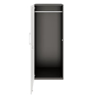 PRO Armoire de vestiaire | 4 oh, 400 - 600 x 1510 mm, soft -close, graphite / blanc