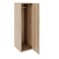 PRO Armoire de vestiaire | 4 oh, 400 - 600 x 1510 mm, en chêne naturel et en chêne naturel