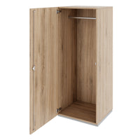 PRO Armoire de vestiaire | 4 oh, 400 - 600 x 1510 mm, en chêne naturel et en chêne naturel