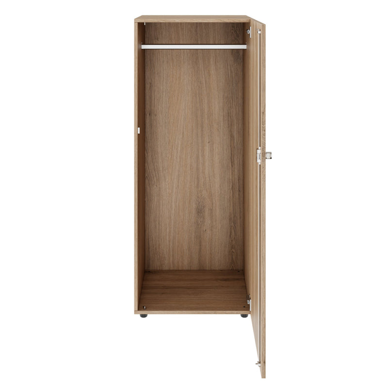 PRO Garderobenschrank | 4 OH, 400 - 600 x 1510 mm, Soft-Close, Natureiche - 3 Main Image