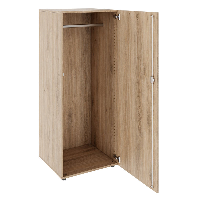 PRO Garderobenschrank | 4 OH, 400 - 600 x 1510 mm, Soft-Close, Natureiche - 4 Main Image
