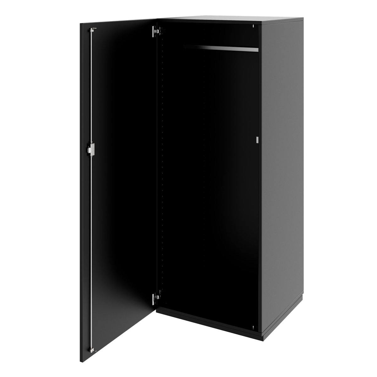 PRO Garderobenschrank | 4 OH, 400 - 600 x 1510 mm, Soft-Close, Schwarz - 4 Lightbox Main Image