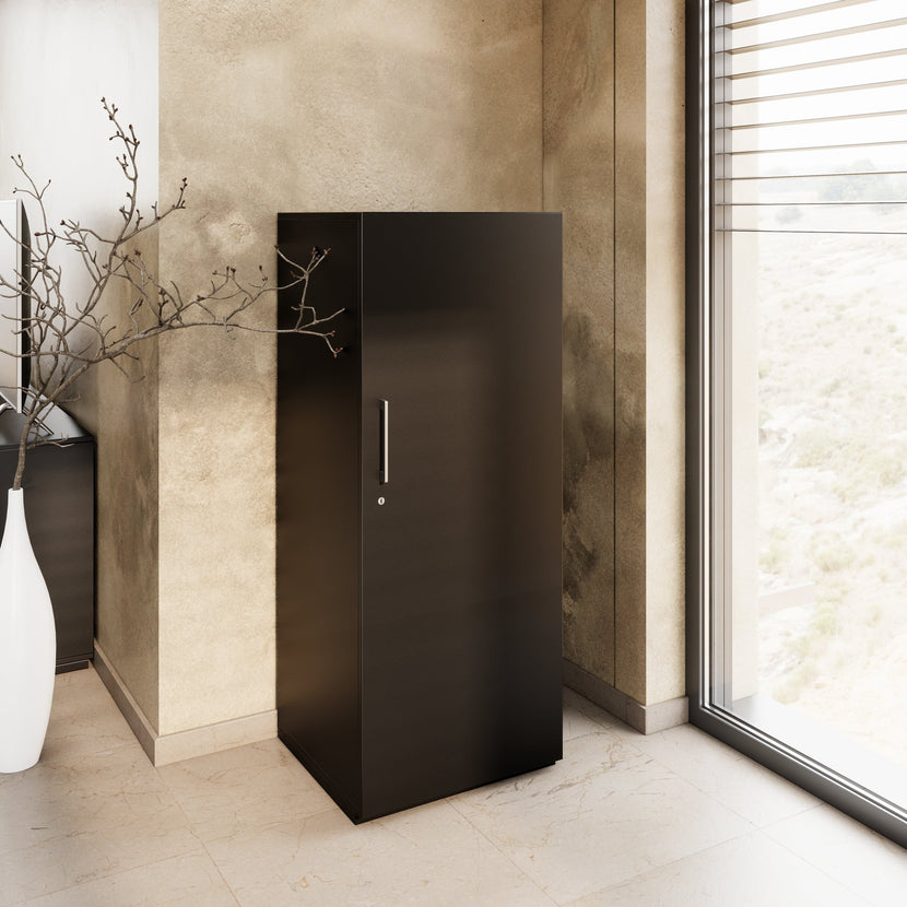 PRO Gabinetto di Cloakroom | 4 OH, 400 - 600 x 1510 mm, morbido, nero