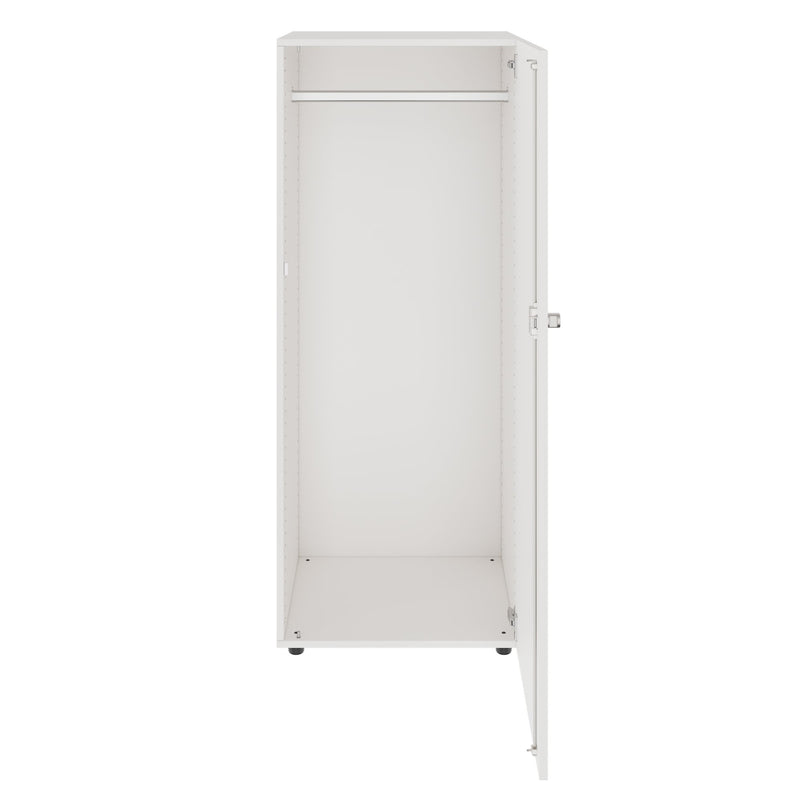 PRO Garderobenschrank | 4 OH, 400 - 600 x 1510 mm, Soft-Close, Weiß - 3 Main Image