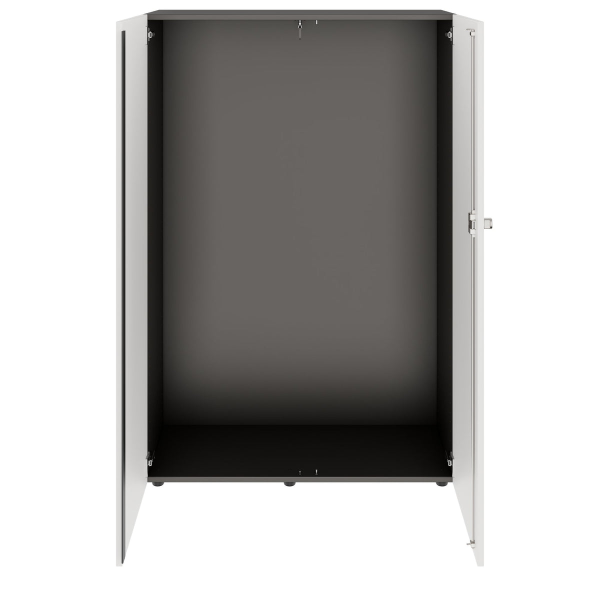 PRO Garderobenschrank | 4 OH, 800 - 1000 x 1510 mm, Soft-Close, Graphit / Weiß - 3 Lightbox Main Image